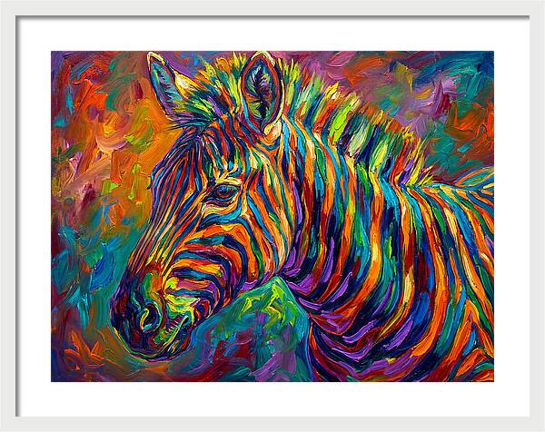 Zebra In Vibrant Colors