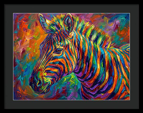 Zebra In Vibrant Colors