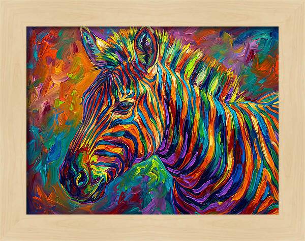 Zebra In Vibrant Colors