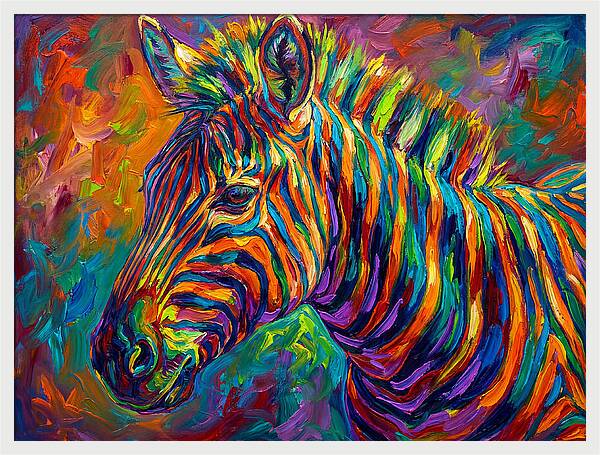 Zebra In Vibrant Colors