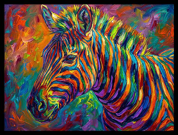 Zebra In Vibrant Colors