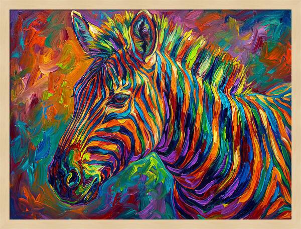 Zebra In Vibrant Colors