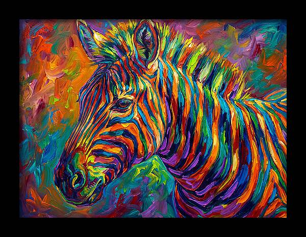 Zebra In Vibrant Colors
