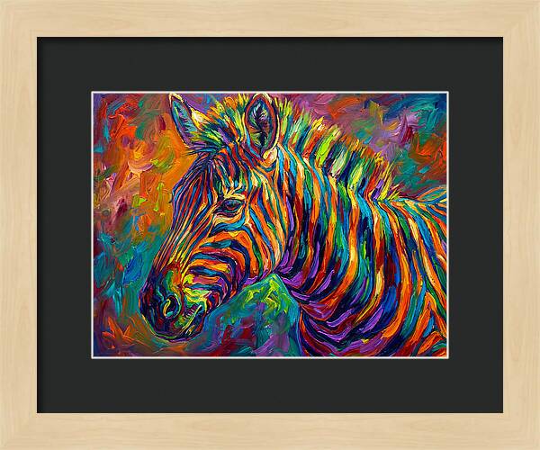 Zebra In Vibrant Colors