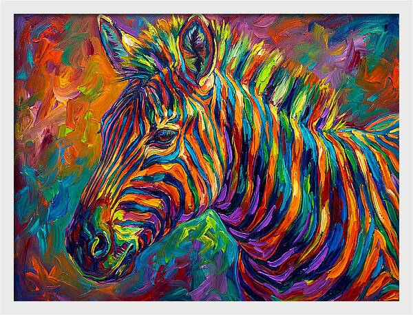 Zebra In Vibrant Colors