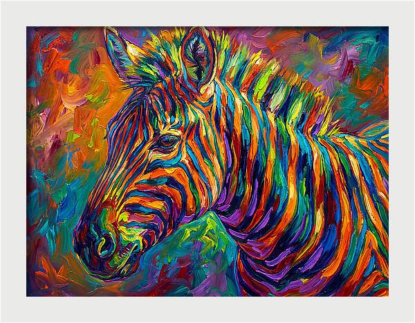 Zebra In Vibrant Colors