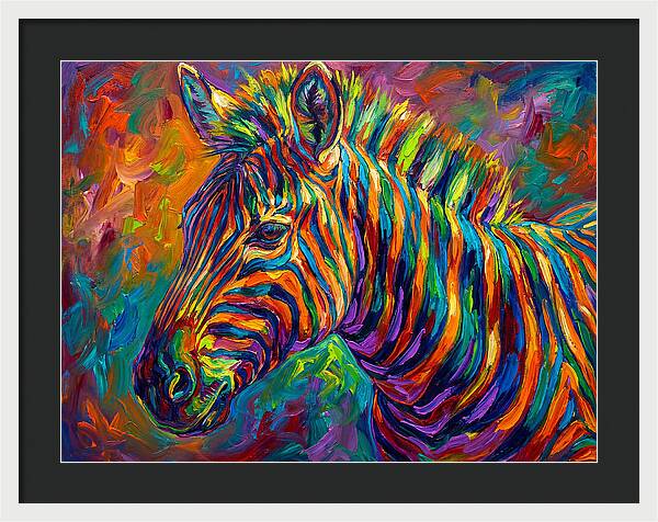Zebra In Vibrant Colors