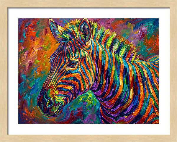 Zebra In Vibrant Colors
