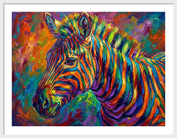 Zebra In Vibrant Colors