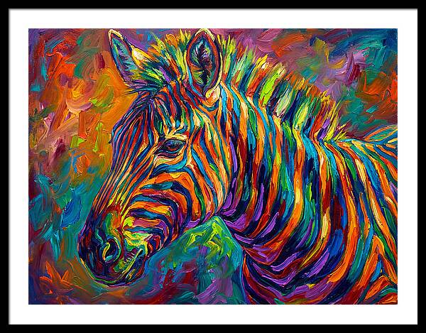Zebra In Vibrant Colors