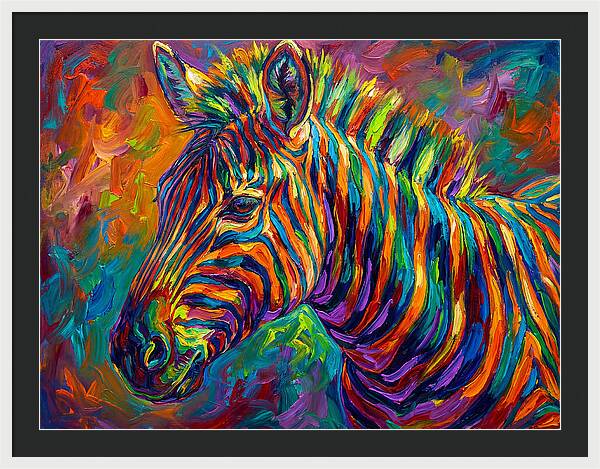 Zebra In Vibrant Colors