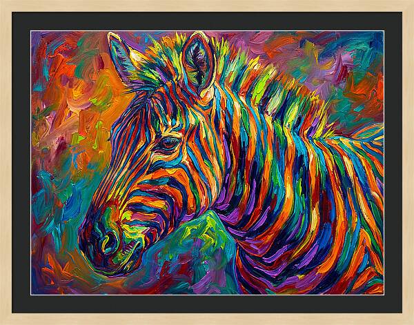 Zebra In Vibrant Colors