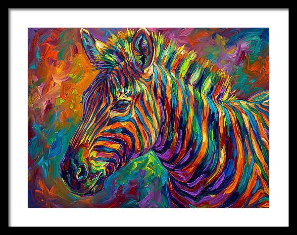 Zebra In Vibrant Colors
