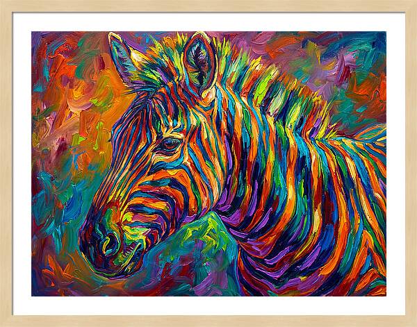 Zebra In Vibrant Colors