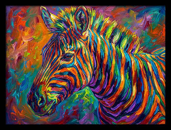Zebra In Vibrant Colors