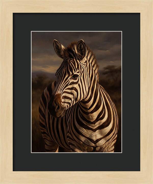 Zebra Portrait In Realism