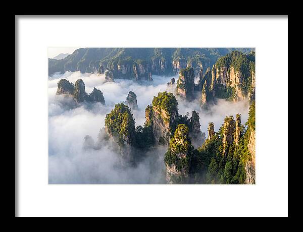 Zhangjiajie Peaks In Mist
