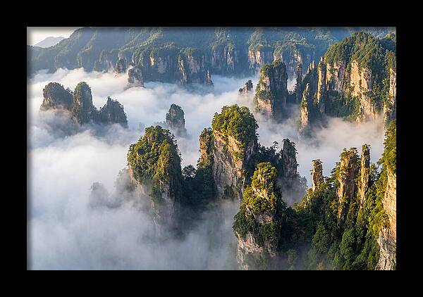 Zhangjiajie Peaks In Mist