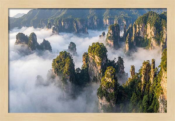 Zhangjiajie Peaks In Mist