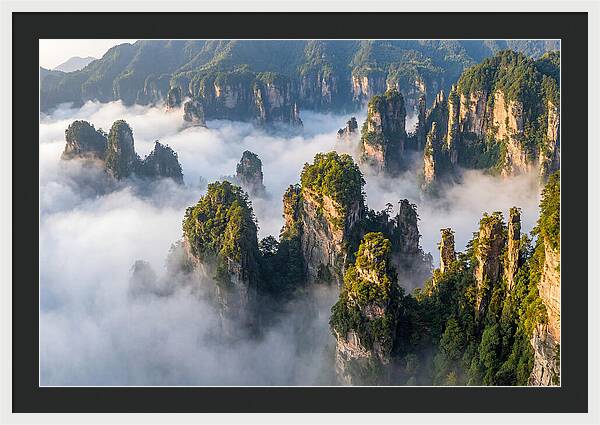 Zhangjiajie Peaks In Mist