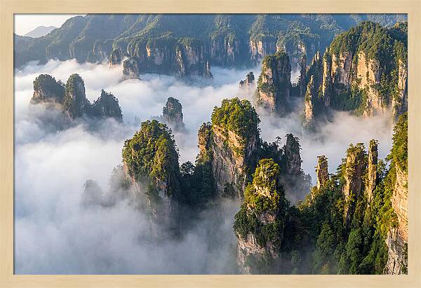 Zhangjiajie Peaks In Mist