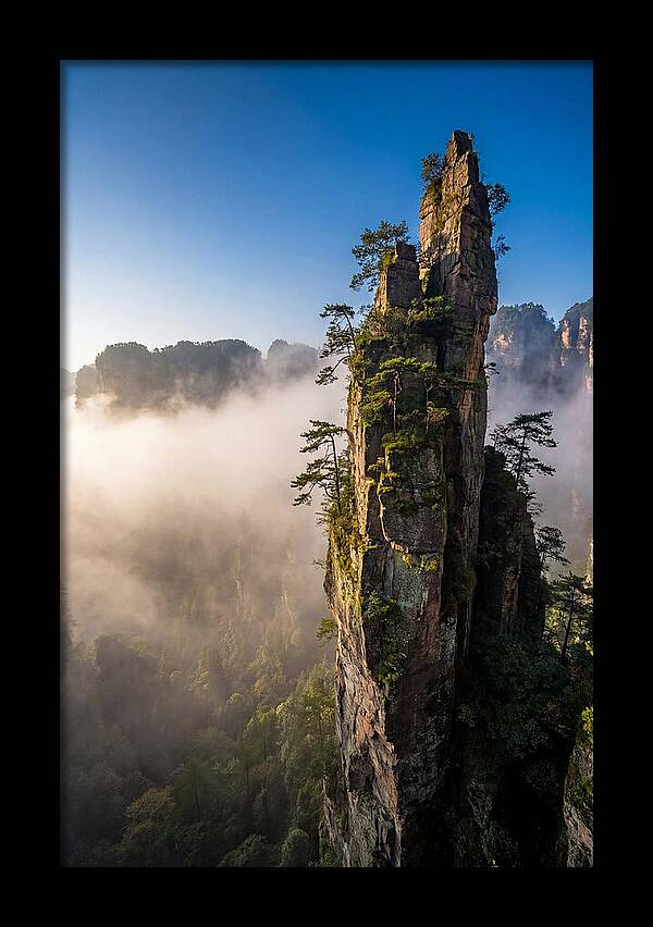 Zhangjiajie Pillar In Mist