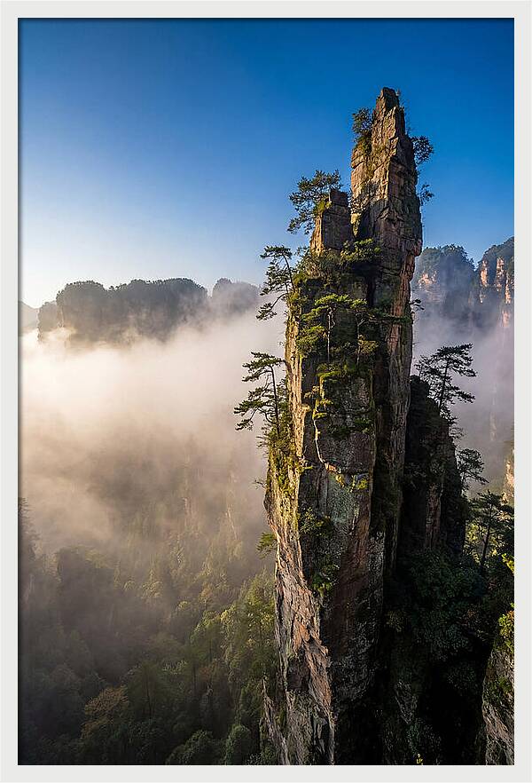 Zhangjiajie Pillar In Mist