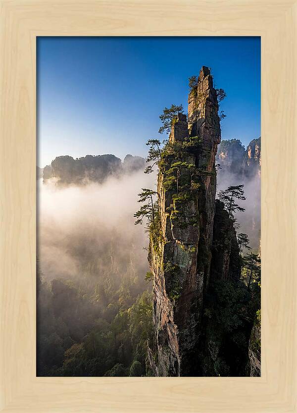 Zhangjiajie Pillar In Mist