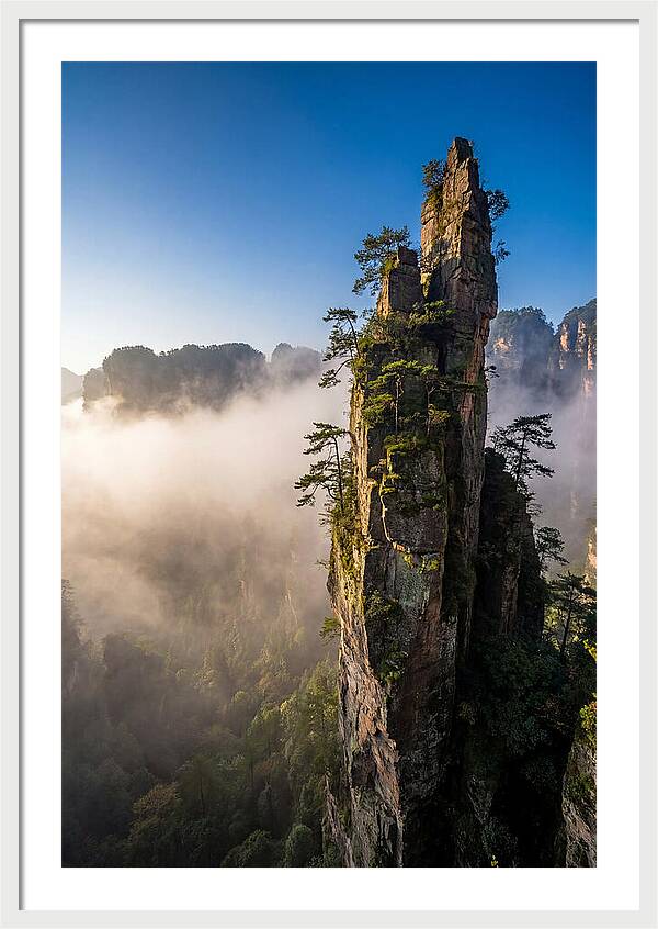 Zhangjiajie Pillar In Mist