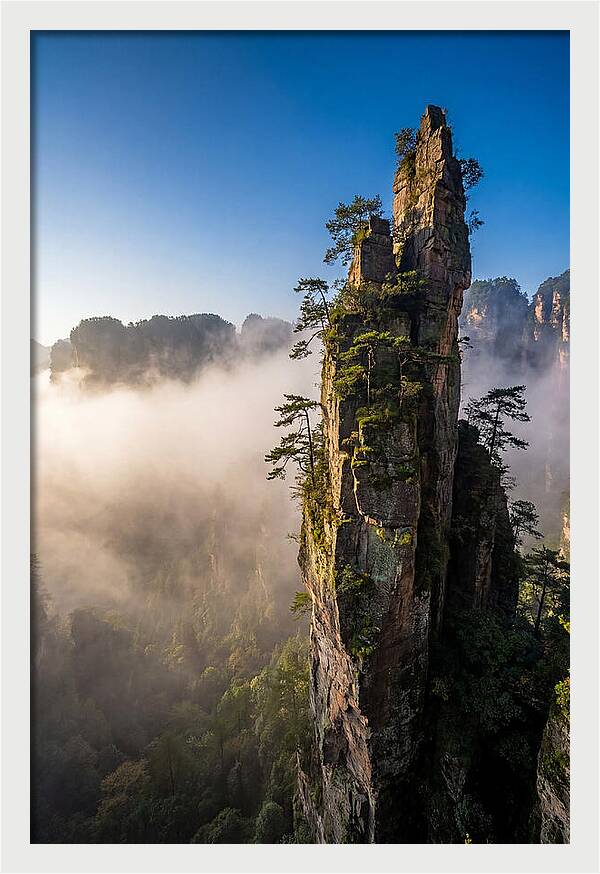 Zhangjiajie Pillar In Mist