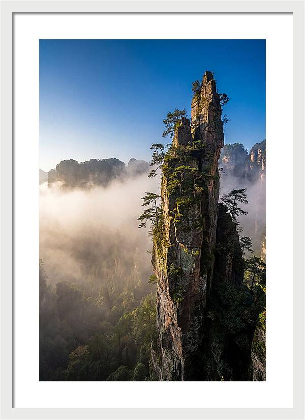 Zhangjiajie Pillar In Mist