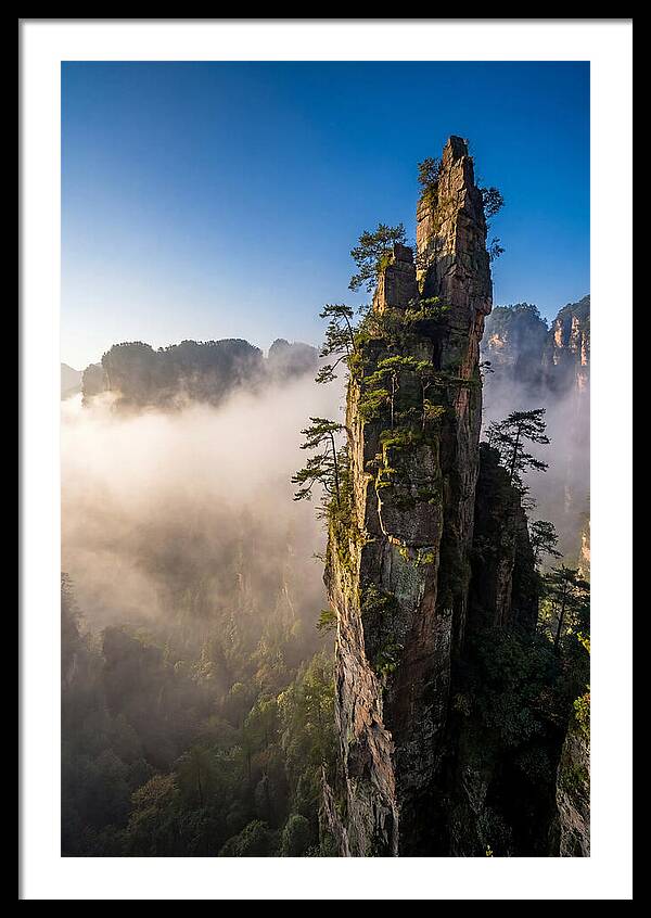 Zhangjiajie Pillar In Mist