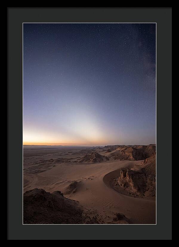 Zodiacal Light Over Desert Dunes