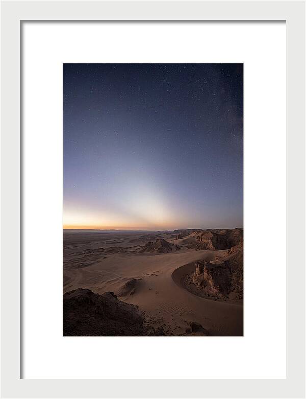Zodiacal Light Over Desert Dunes