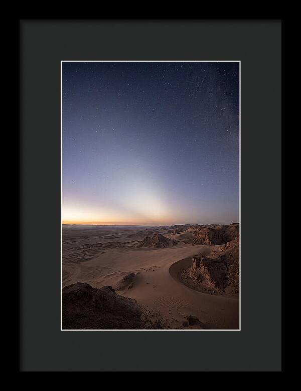Zodiacal Light Over Desert Dunes