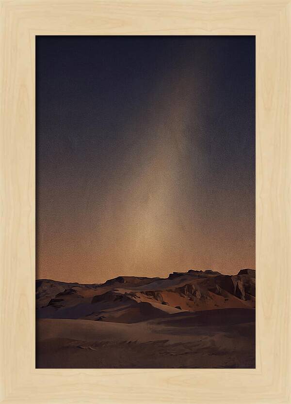 Zodiacal Light Over Desert Horizon