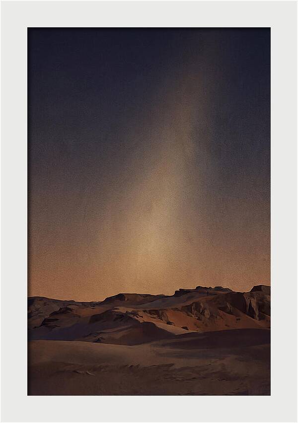Zodiacal Light Over Desert Horizon
