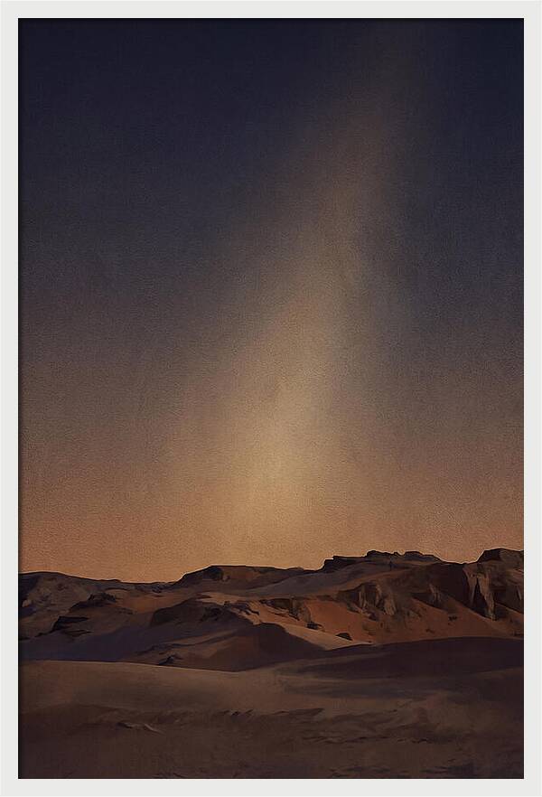 Zodiacal Light Over Desert Horizon
