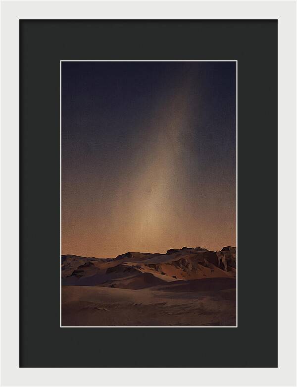 Zodiacal Light Over Desert Horizon