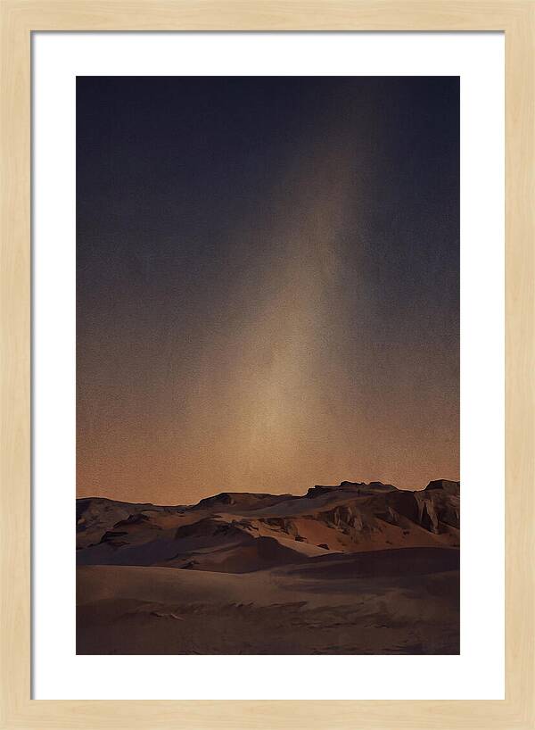 Zodiacal Light Over Desert Horizon