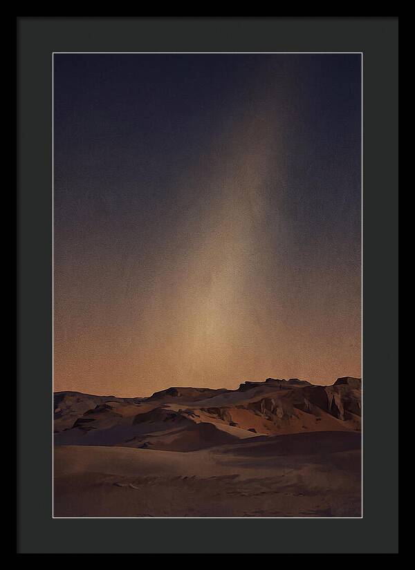 Zodiacal Light Over Desert Horizon