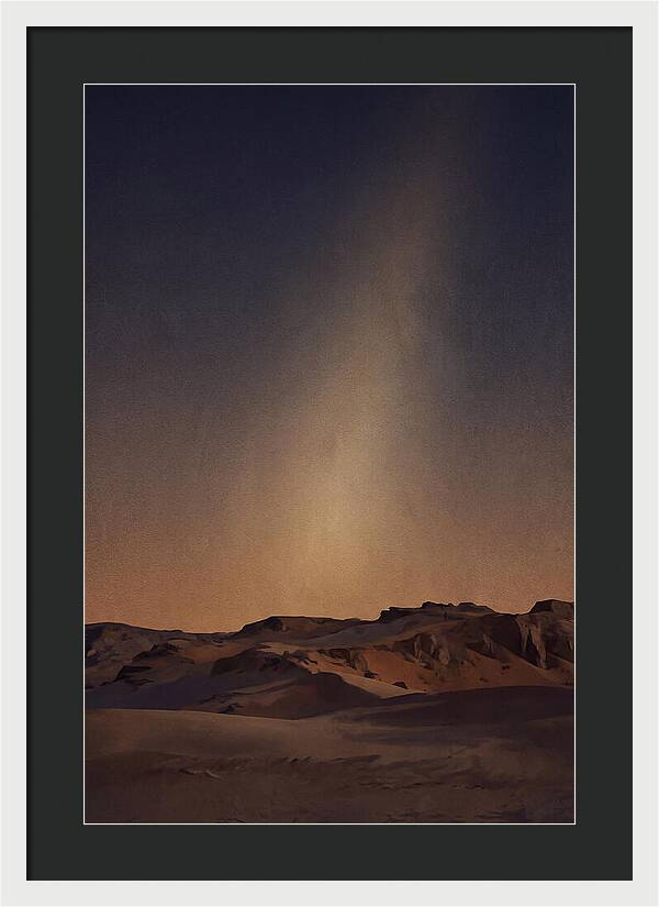 Zodiacal Light Over Desert Horizon