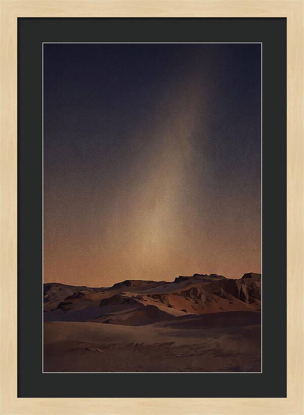 Zodiacal Light Over Desert Horizon