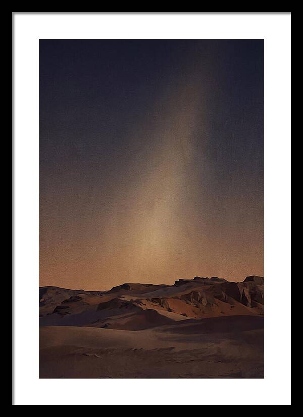 Zodiacal Light Over Desert Horizon