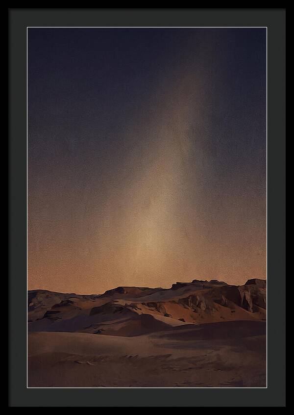 Zodiacal Light Over Desert Horizon