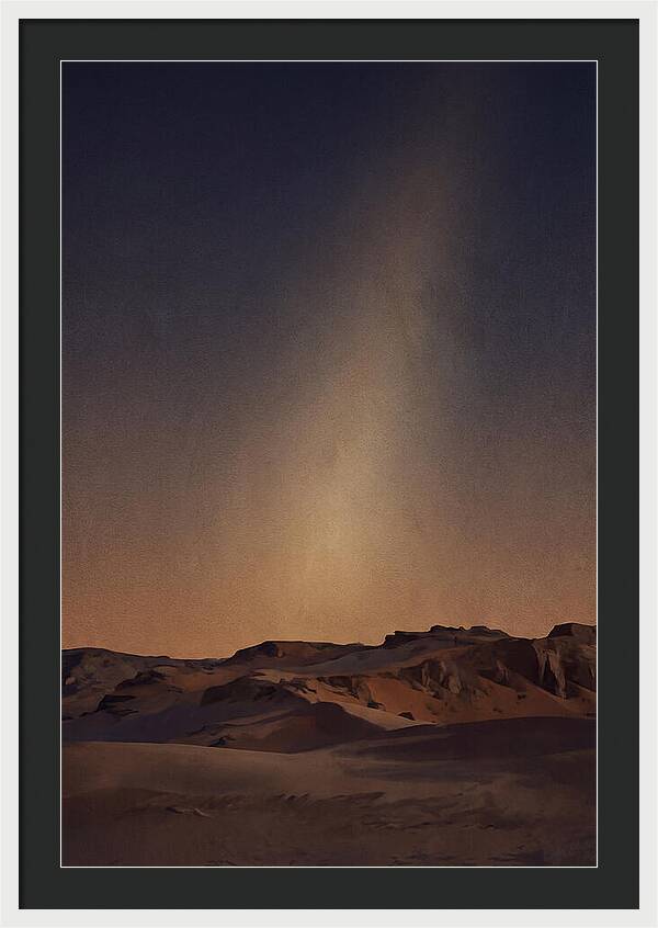 Zodiacal Light Over Desert Horizon