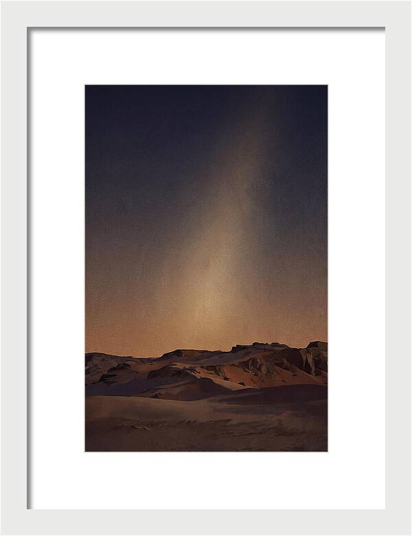Zodiacal Light Over Desert Horizon