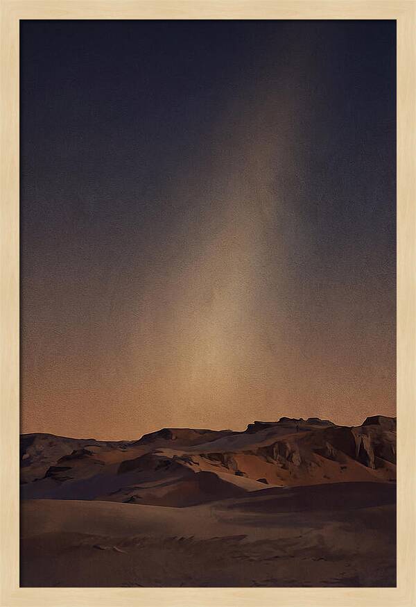 Zodiacal Light Over Desert Horizon