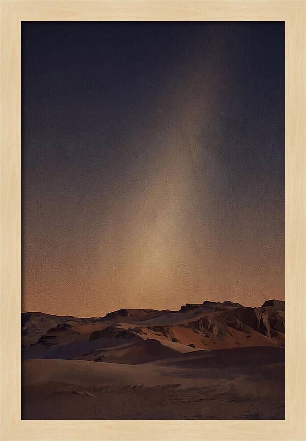 Zodiacal Light Over Desert Horizon