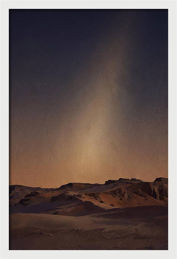 Zodiacal Light Over Desert Horizon